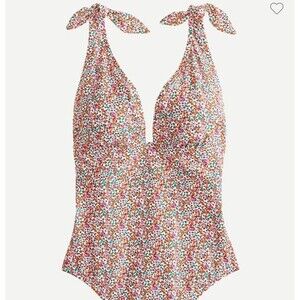J. Crew Liberty Arts Tie-Shoulder Swimsuit Eloise Floral One Piece NWT Size 24